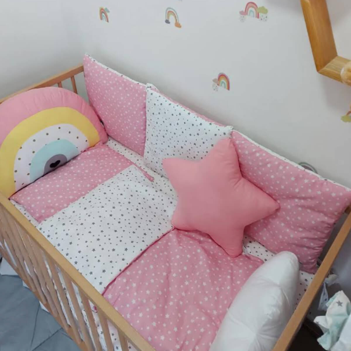 Duga komplet roze sa zvezdicama - Slika 2