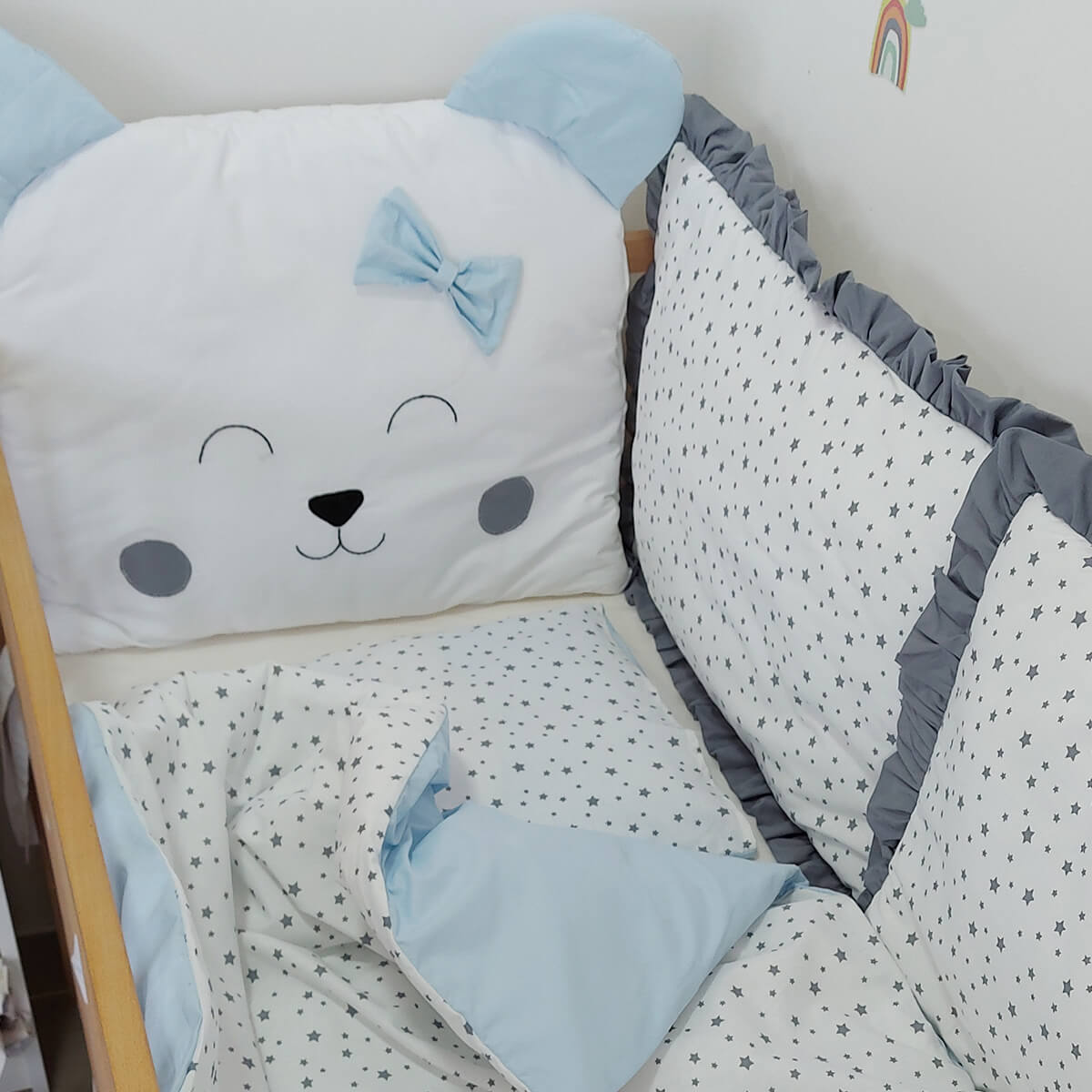 Meda komplet ogradica plava-sive zvezdice - Slika 2