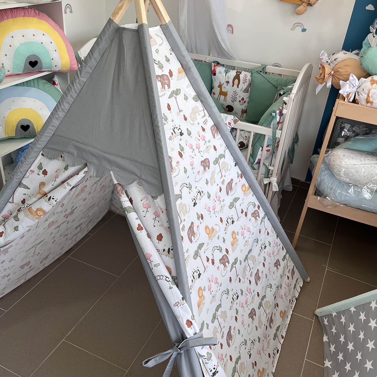 Šator tamno sivo-zoo dezen - Slika 2