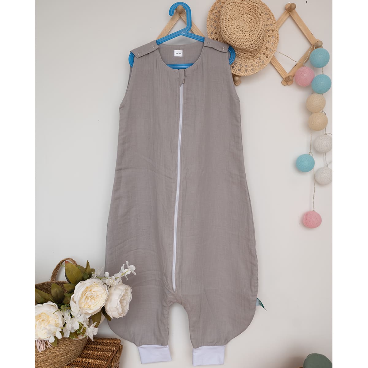 Moussline vreća siva sa nogavicama