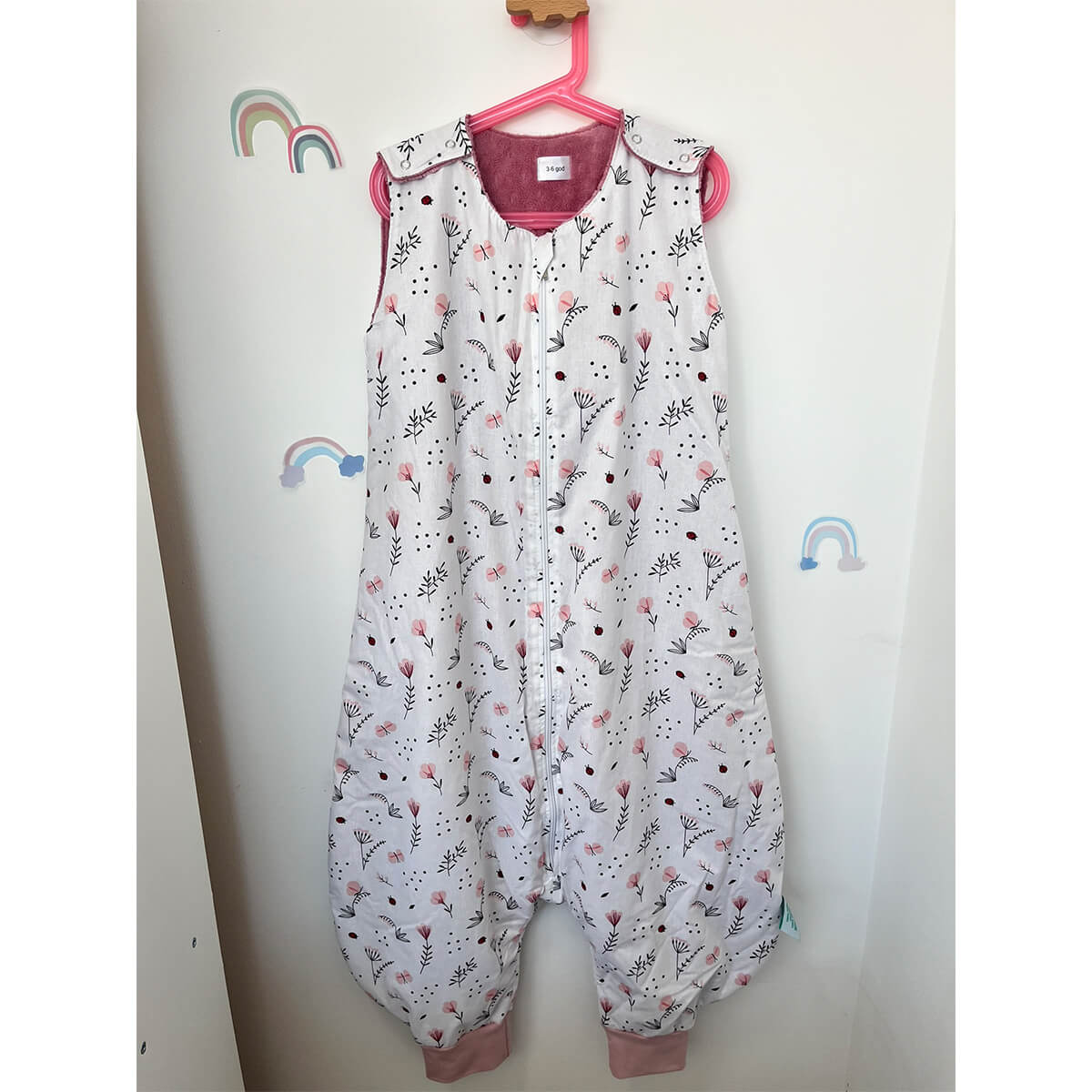 Pamuk - minky pliš roze cvetići