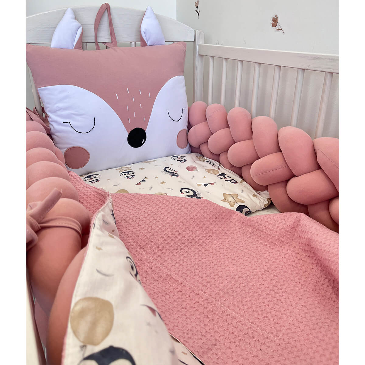 Pletenica komplet ogradica roze i lisica - Slika 2