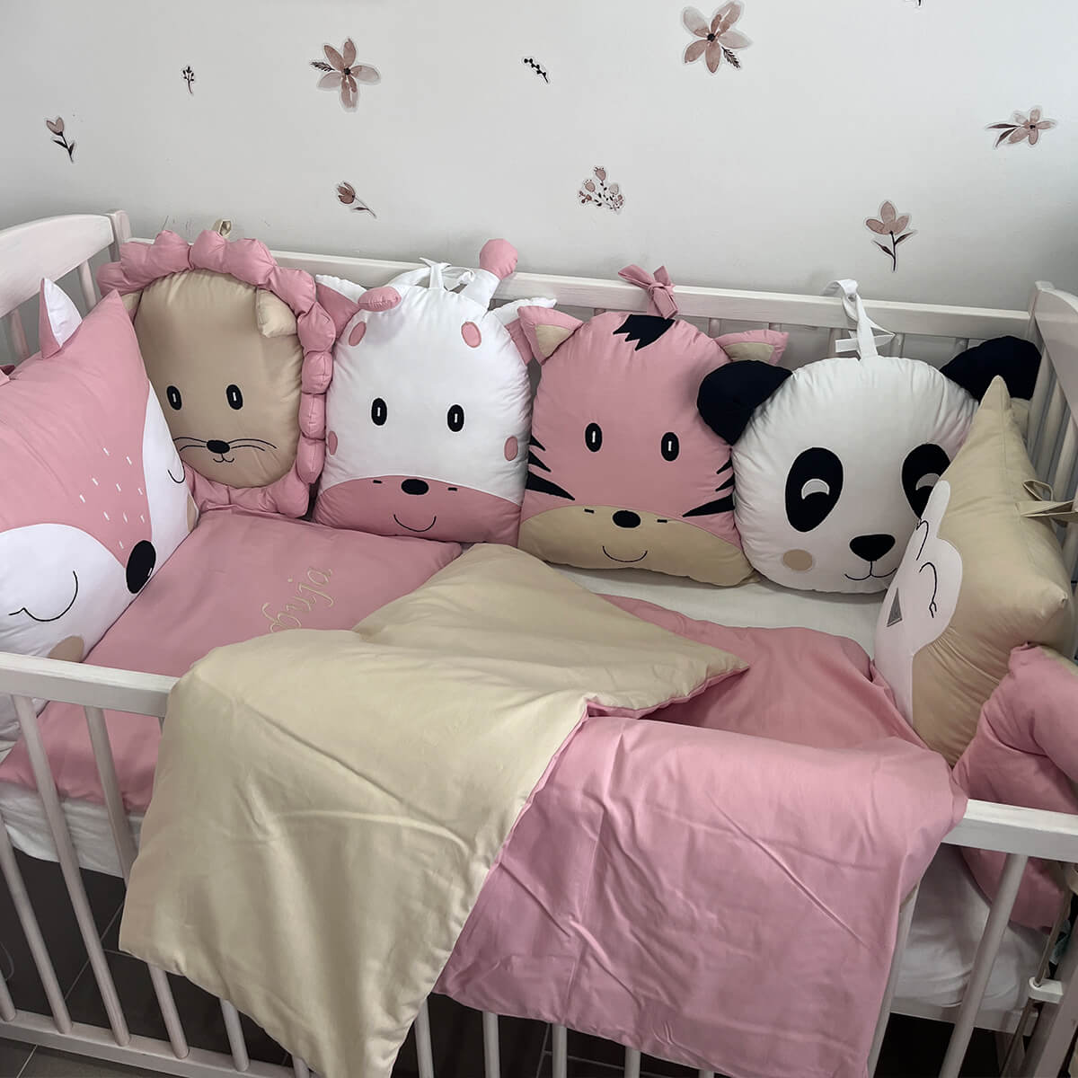 Zoo družina komplet kapućino-roze-belo - Slika 2