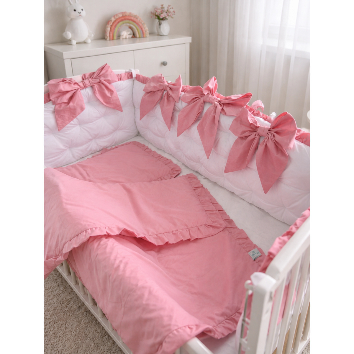 Kraljevska ogradica - puder roze i bela - Slika 2