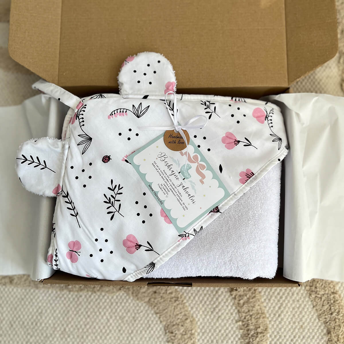 Peškiri za bebe - Cvetići roze - Slika 2
