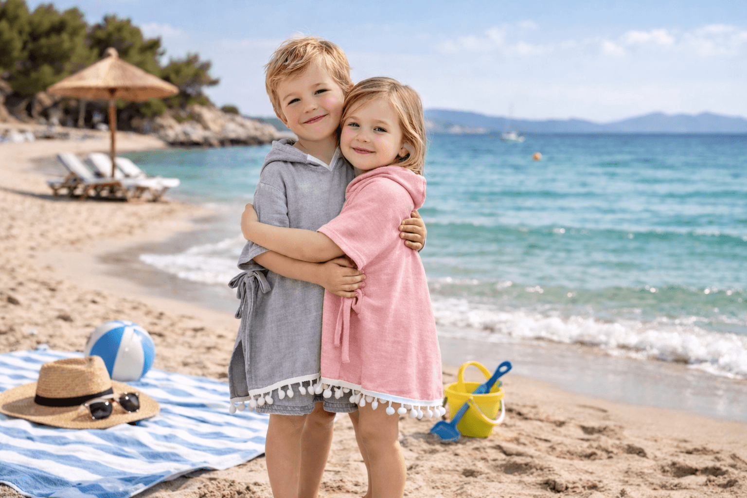 PONČO ZA PLAŽU ZA DECU